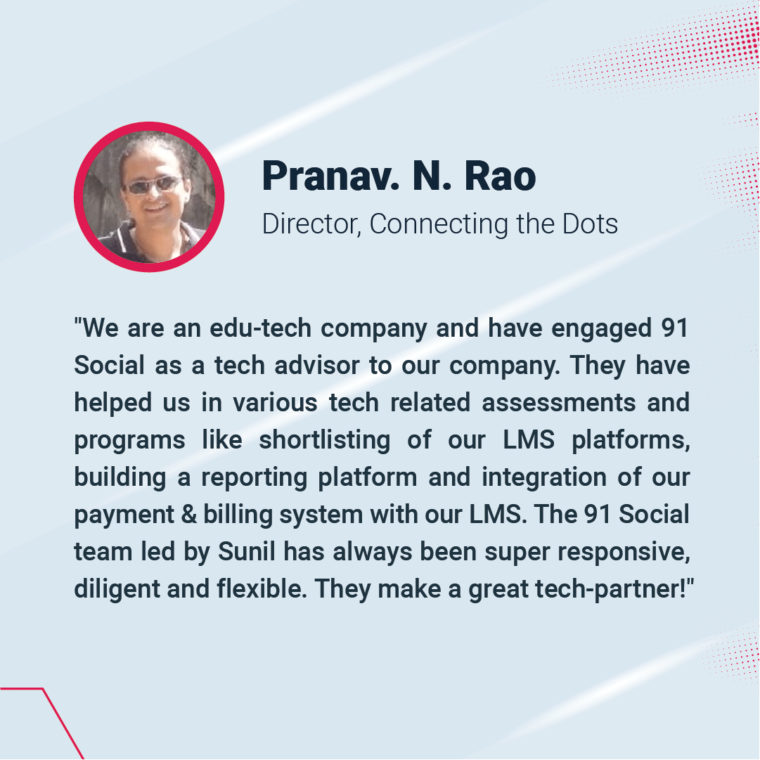 Pranav N Rao, CTD
